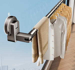 Séchoir à <span class=keywords><strong>linge</strong></span> télescopique à ventouse sans perçage avec forte adhérence par aspiration - Product Image 2