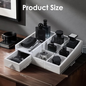 Boîte de rangement en bois pour parfum et maquillage, support pour rouge à lèvres et rasoir de cologne pour <span class=keywords><strong>homme</strong></span>, pour commode - Product Image 2