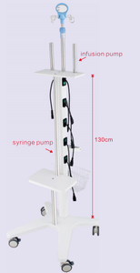 ชุดปั๊มฉีดยาแบบเคลื่อนย้ายได้ รุ่น Pump Infusion Series สีขาว ทำจากสแตนเลสเกรด I สำหรับใช้ในโรงพยาบาล  ขาตั้งน้ำเกลือแบบ Heavy Duty - Product Image 5