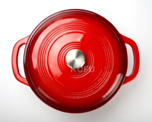 <span class=keywords><strong>Cocotte</strong></span> <span class=keywords><strong>en</strong></span> <span class=keywords><strong>fonte</strong></span> émaillée de 6 pintes, <span class=keywords><strong>grande</strong></span> capacité, pour braiser, cuire le pain et comme four hollandais - Product Image 6