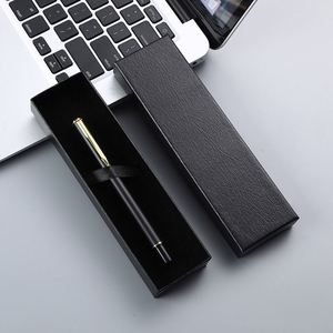 Silver Black White Custom Logo Luxury 0.5 Engraving Sign Ballpoint <b>Pens</b> Stationery for Office <b>Box</b> Gift Set - Product Image 4