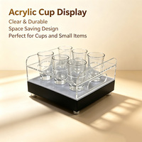 Support à Boissons LED Premium en Acrylique avec Base Lumineuse – Organisateur Moderne de Verres à Shot Éclairé pour Bars et Hôtels