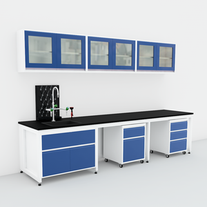 Phòng thí nghiệm đồ nội thất/phòng thí nghiệm tường Băng ghế dự bị với bồn rửa và tường tủ - Product Image 2