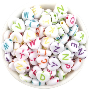 Lettre perle coeur de pêche fleur de prunier DIY Bracelet Bracelet perles matériel acrylique lettre perle - Product Image 1