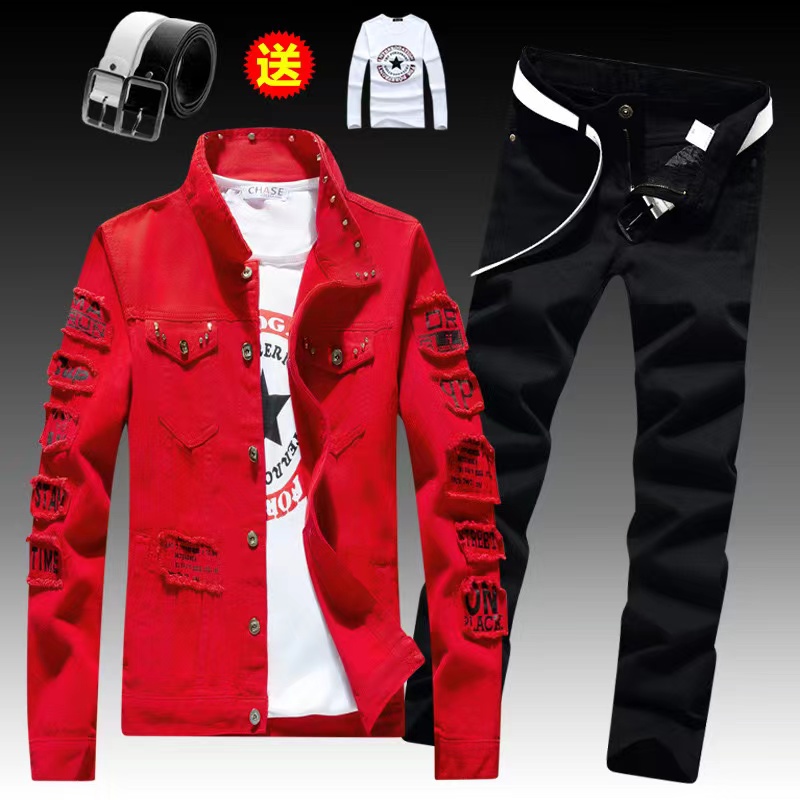 Handsome Korean Man Trendy Slim Fit Fashion Jacket