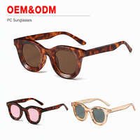 Lunettes de soleil rondes surdimensionnées vintage, style rétro, monture épaisse œil de chat, protection UV400, en acétate, mode européenne, personnalisables avec logo, vente en gros OEM