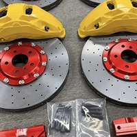 Kit de freinage racing pour étriers Akebono 10N 10 pistons, disques de frein céramique légers en fibre de carbone 355-440 mm, plaquettes de frein céramique