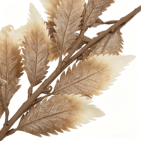 Feuilles artificielles en mousse PE de 110 cm, feuillage dentelé imitation séché, personnalisable pour mariage, hôtel, arrangement floral Wabi Sabi