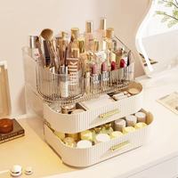 Caja de almacenamiento de cosméticos, tocador para el hogar, gabinete de almacenamiento multifuncional de alta gama para lápices labiales y productos de cuidado de la piel