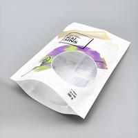 Sachet refermable à fond plat, finition mate, film nylon haute barrière pour 3 kg de friandises croquantes pour chats, emballage de vente au détail pour snacks pour animaux de compagnie