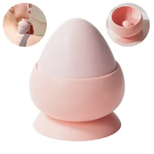 Hot Sale New Fashion Four Colors Fascia Silicone Foot Massage Ball Egg shape Massage Tool Silicone Suction cup fascia ball