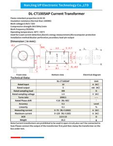 Transformador de Corriente Miniatura NJXSE DL-CT1005AP con Montaje, 5A 10A 20A 30A 50A 70A, Pin de Conexión CT - Product Image 3