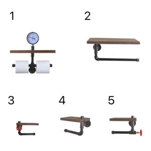 Iron pipe rack, wallpaper towel wall rack, toilet storage and finishing toilet paper rack