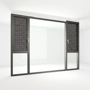 Deioux Impact Energy Efficiency Aluminum Casement Windows Soundproof Double Glazed Insulated Glass Flat Pattern <b>For</b> Exterior - Product Image 1