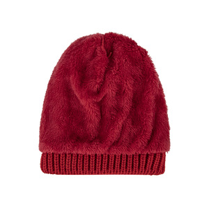 Women Knitted Beanie Red Cable Knit Warm Hat With Pom Pom 55.9-57.8 Cm - Product Image 3
