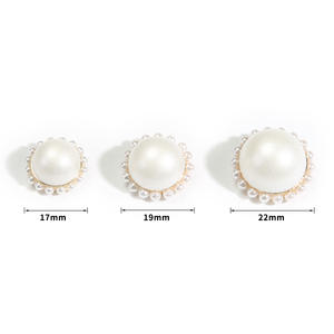 Botones de Perla Blancos para Decoración de Ropa, Abrigos, Reemplazo de Botones para Chaquetas, Camisas, Cuellos, Accesorios, Botones de Perla Semirredondos con Vástago - Product Image 6