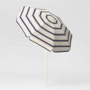 <span class=keywords><strong>Parasol</strong></span> d'extérieur, style Boho, 1.8m, 8 cadres en acier, rayures rondes noires et blanches, résistant aux UV, <span class=keywords><strong>parasol</strong></span> de plage et de Patio avec franges - Product Image 2