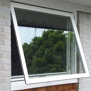 Australian Standard Aluminum Profile Push Open Hung Windows And Doors Frosted Tempered Glass Aluminum Awning Window