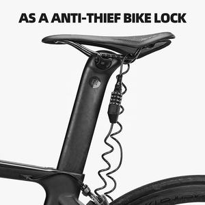 Lucchetto per bicicletta ripristinabile con combinazione nera ad alta sicurezza per la sicurezza - Product Image 4
