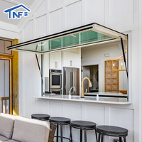 Fenêtre à ouverture latérale en alliage d'aluminium moderne, utilisation commerciale, vérin à gaz, fenêtres traversantes, auvent extérieur
