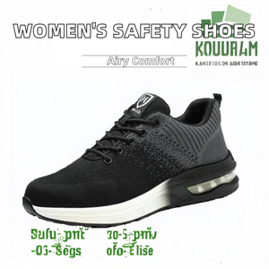 Chaussures <span class=keywords><strong>de</strong></span> sécurité pour femmes en maille respirante avec embout en acier, semelle <span class=keywords><strong>souple</strong></span> en PU <span class=keywords><strong>et</strong></span> semelle intermédiaire en fibre d'aramide – Idéales pour l'automne – Nouveauté très demandée - Product Image 2