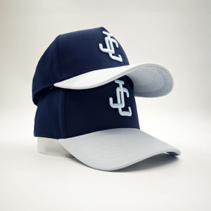 Casquette de baseball unisexe personnalisée en coton Oxford de haute qualité, 5 panneaux, avec logo brodé 3D, bicolore, style camionneur, mode sport à pois - Product Image 6