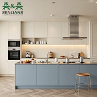 Desain Lemari Kaca Modern 2026, Lemari Dapur Warna Polos Berlapis Lacquer, Kualitas Tinggi, Terjangkau, Buatan Khusus dengan Island