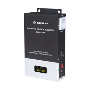 USB-500VA Single Phase AC220V Wall-mounted Type SVC Slim Model Automatic Voltage Regulator/Stabilizer/AVR