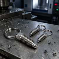 Broches à ressort en acier inoxydable usinées de haute précision avec anneau torique et poignée rétractable pour l'industrie