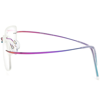 Gafas Borregls sin montura de titanio para hombre, diseño de marca, montura ultraligera, gafas cuadradas sin marco para mujer, gafas ópticas 185707
