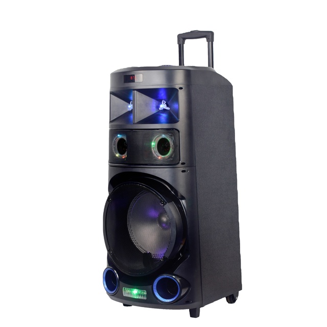 Googl E Good Quality Karaoke DJ Box Home Theatre Audio Big Speaker JB Flip 5 Party Trolley Speaker with Mic