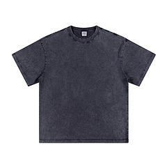 Acid Wash Colorful Drop-Shoulder Oversize T-Shirt Plus Size Vintage Heavyweight 100% Cotton - Product Image 5