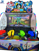 Machine de jeu de tir vidéo de simulation à monnayeur pour quatre joueurs, colorée, pour parc d'attractions