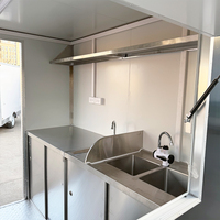 Remolque de Comida Rápida Totalmente Equipado, Remolque de Comida Cuadrado, Cocina Móvil en Venta con Certificación CE DOT