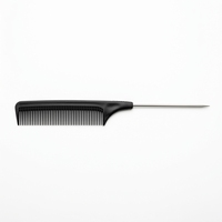 Peigne à queue de pie professionnel de 22 cm pour le coiffage en salon |   Peigne à cheveux anti-statique à dents fines avec aiguille en acier inoxydable