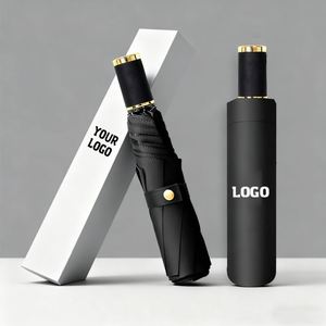 Custom Automatic Open and Close Three Folding <b>Umbrella</b> 3 Fold Lightweight With Logo - Product Image 1