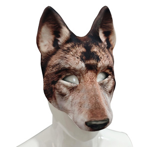 Nouveau Masque de Loup Intégral HLC pour Fête d'<span class=keywords><strong>Halloween</strong></span>, Masque de Loup Amusant pour Défilé du Mardi Gras, Mascarade, Cosplay, Fêtes et Nouveautés - Product Image 5