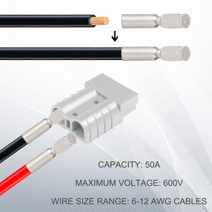 Prise d'alimentation robuste SB50 SMH, connecteur DC bipolaire, <span class=keywords><strong>contact</strong></span> en cuivre, prise de charge rapide, batterie au lithium, utilisation automobile - Product Image 4