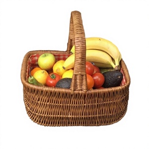Eco-Friendly Folding Willow <b>Storage</b> <b>Baskets</b>-Multifunction Harvest Picker <b>Baskets</b> for Vegetables Fruits Origin - Product Image 2