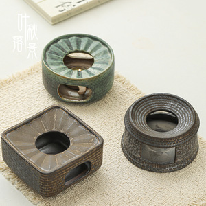 <b>Ceramic</b> <b>Tea</b> Warmer Base With Candle Holder For <b>Tea</b> Brewing And Aroma Enhancement Round Pottery Design Dehua Origin - Product Image 2