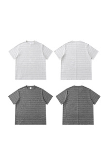 เสื้อยืดลายวินเทจ รีไววัล สไตรป์ 2026 ฤดูร้อนมาใหม่ล่าสุดแบรนด์อินเทรนด์ Lazy Fit หลวมสบายแขนสั้น - Product Image 2
