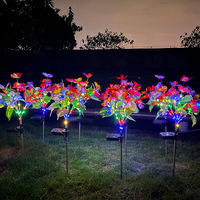 Lampe solaire à piquet en forme de papillon, étanche IP65, pour chemin de jardin, patio, cour, décoration de parterre de fleurs
