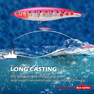 HONOREAL <span class=keywords><strong>2023</strong></span> Whopper 180mm 75g Leurres <span class=keywords><strong>de</strong></span> pêche flottants en eau salée Pencil Popper Stick Bait avec yeux 3D en plastique - Product Image 4