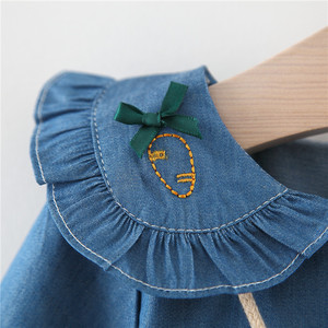 2021 nuova Boutique Casual Carota Modello di Tutti I Giorni di Usura <span class=keywords><strong>Tulle</strong></span> Denim Dei Bambini Del <span class=keywords><strong>Vestito</strong></span> Con Il Sacchetto - Product Image 6