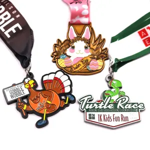 High Quality New Design Custom Logo Metal Zinc Alloy Running Marathon Sport Medal