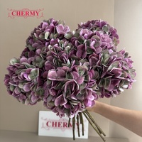 Bunga Hydrangea Buatan dari Lateks dengan Sentuhan Realistis Warna Musim Gugur DC225 untuk Buket Pernikahan dan Dekorasi Tengah Meja Acara