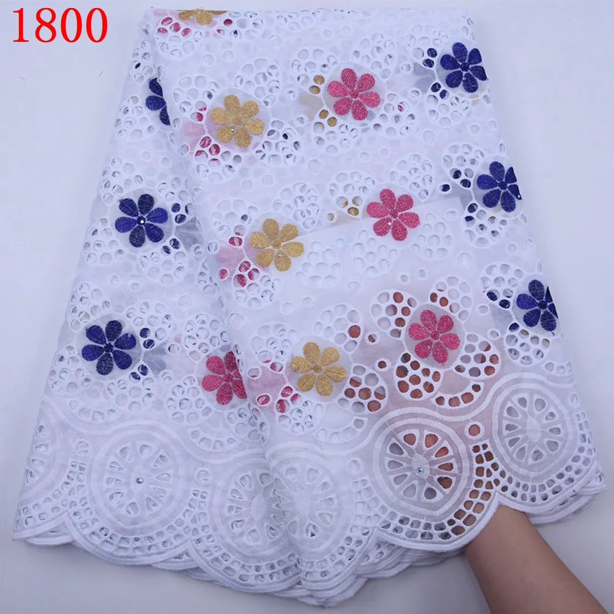 2019 African Swiss Voile Cotton Lace In Switzerland For Party & Wedding Dress High Quality Nigerian Dry Cotton Laces 1583
