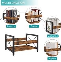 Étagère de rangement multi-usages anti-poussière pour disques musicaux, cartes, livres, journaux et magazines