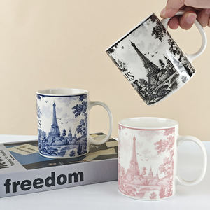 Taza Coleccionable de Recuerdo de Vacaciones en París, Souvenir de Ciudad Histórica Francesa, Ecológica, Apta para Microondas y Lavavajillas, de Cerámica - Product Image 3