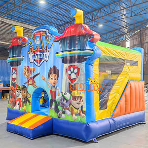 Château gonflable extérieur pour enfants en PVC, avec toboggan, thème <span class=keywords><strong>Pat</strong></span>'<span class=keywords><strong>Patrouille</strong></span> - Product Image 1